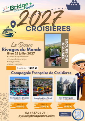 Croisières 2027 Bridge Plus