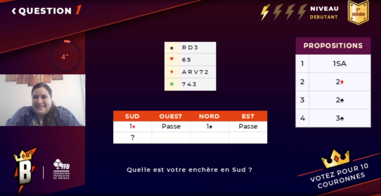 Questions pour un bridgeur – Spécial débutants ! Avec Carole Puillet & Patrick Chalard