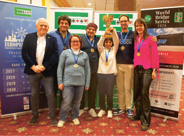 Eric Laurant (président de l’EBL), Quentin Robert, Anne-Laure Tartarin, Pierre Franceschetti, Hilda Setton, Cédric Lorenzini et Marion Michielsen. © EBL