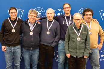 Thomas Bessis, Antonio Sementa, Marty Fleisher, Cédric Lorenzini, Chip Martel et Alfredo Versace.