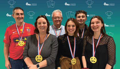 Jérôme Rombaut, Vanessa Réess, Alexandre Allard, Anaïs Leleu, Léo Rombaut et Mathilde Thuillez. © FFB