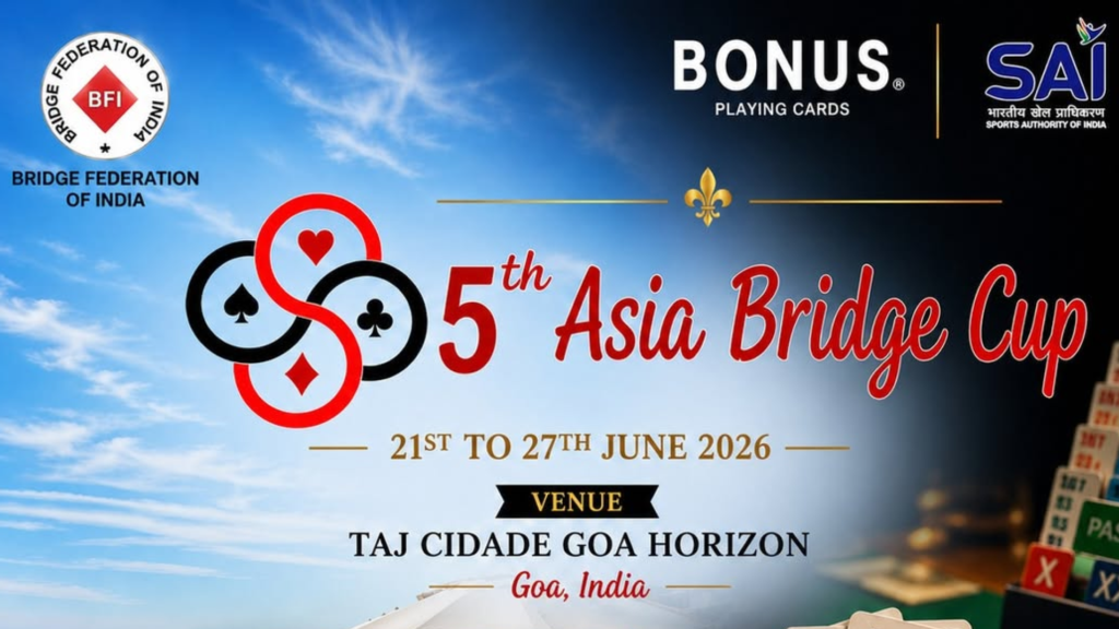 La 5e Asia Cup de bridge se tiendra à Goa en juin